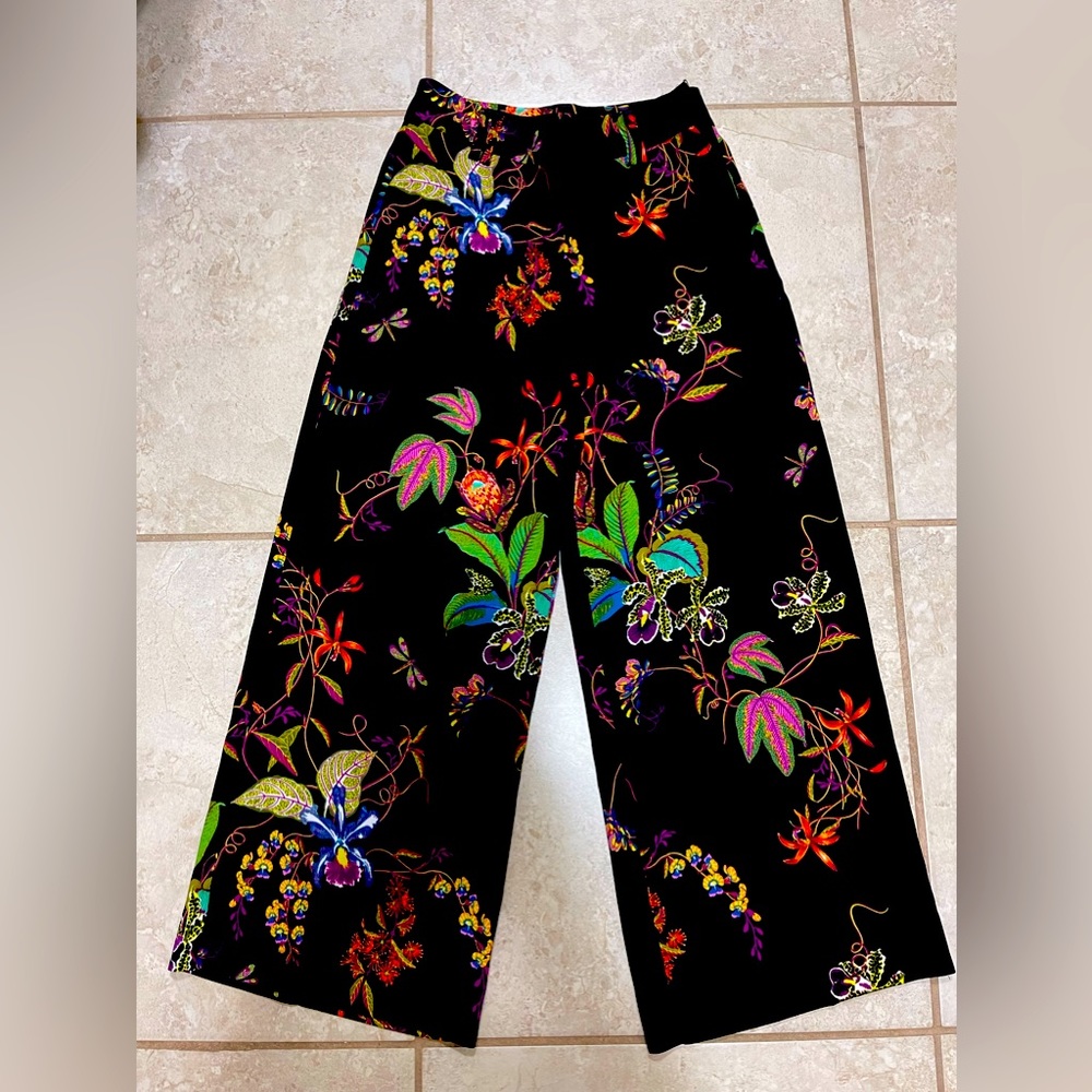 Pallazo high-waisted/wide leg, floral pants